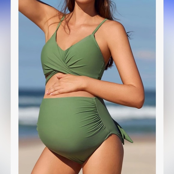 summer mae Other - Green Maternity Bikini Set